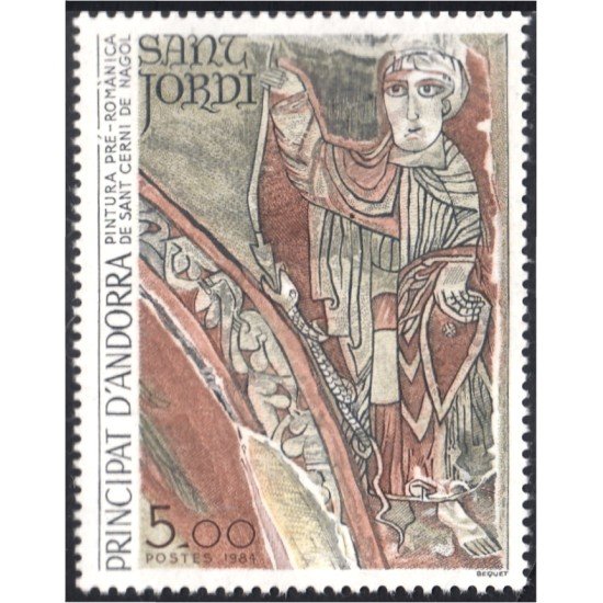 Andorra Francesa 334 1984 Pintura pre románica de Sant  Cerni Nagol MNH