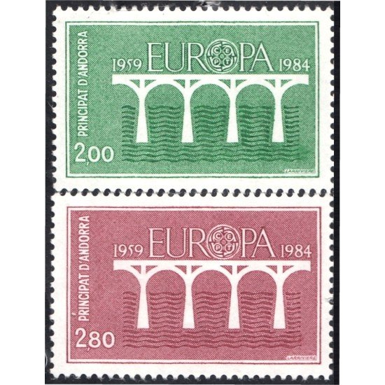 Andorra Francesa 329/30 1984 Europa MNH