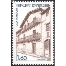 Andorra Francesa 326 1983 Casa Plandolit MNH Andorra Francesa 326 1983 Casa Plandolit MNH