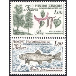 Andorra Francesa 311/12 1983 Naturaleza Peces Plantas MNH Andorra Francesa 311/12 1983 Naturaleza Peces Plantas MNH