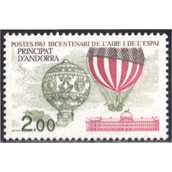 Andorra Francesa 310 1983 Globos Aerostáticos MNH Andorra Francesa 310 1983 Globos Aerostáticos MNH