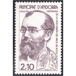 Andorra Francesa 308 1982 Robert Koch MNH Andorra Francesa 308 1982 Robert Koch MNH