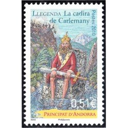 Andorra Francesa 693 2010 Leyenda La silla de Carlo Magno MNH Andorra Francesa 693 2010 Leyenda La silla de Carlo Magno MNH