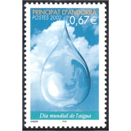 Andorra Francesa 568 2002 Día mundial del agua MNH