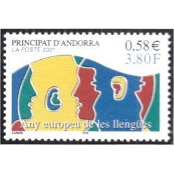 Andorra Francesa 549 2001 Año Europeo de las Lenguas MNH