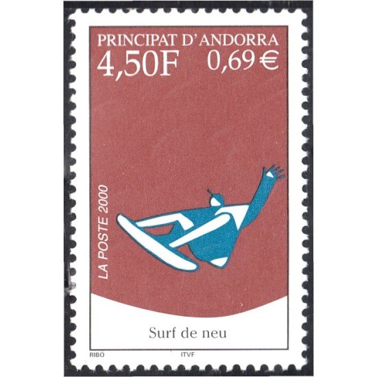 Andorra Francesa 526 2000 Surf sobre nieve MNH