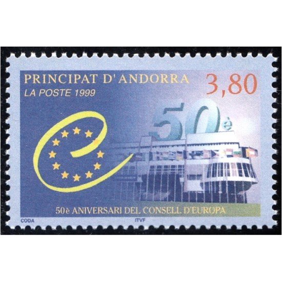 Andorra Francesa 515 1999 50 Aniversario del Consejo Europa MNH