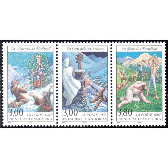 Andorra Francesa 493/95A 1997 Leyendas Andorranas MNH