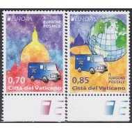 Vaticano 1621/22 2013 Europa Furgoneta Postal MNH Vaticano 1621/22 2013 Europa Furgoneta Postal MNH