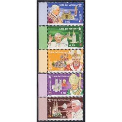 Vaticano 1574/78 2011 Viajes de SS Benedicto XVI MNH Vaticano 1574/78 2011 Viajes de SS Benedicto XVI MNH
