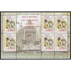 Vaticano 1515 2010 Minihojita Santuario Madre de Gracia de la Mentorella MNH