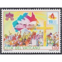 Vaticano 1466 2008 Día mundial de la Juventud MNH