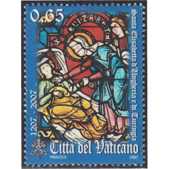 Vaticano 1445 2007 Santa Isabel de Hungría y Turingia MNH Vaticano 1445 2007 Santa Isabel de Hungría y Turingia MNH