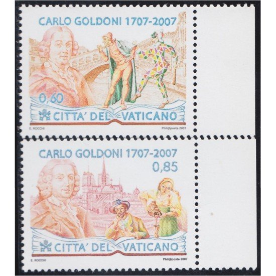 Vaticano 1433/34 2007 Carlo Goldoni Actor MNH