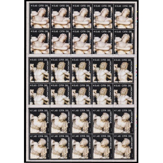 Vaticano 1417/19 2006 Minihojita 500º Aniv. Museo Vaticano Escultura griega Laoconte MNH