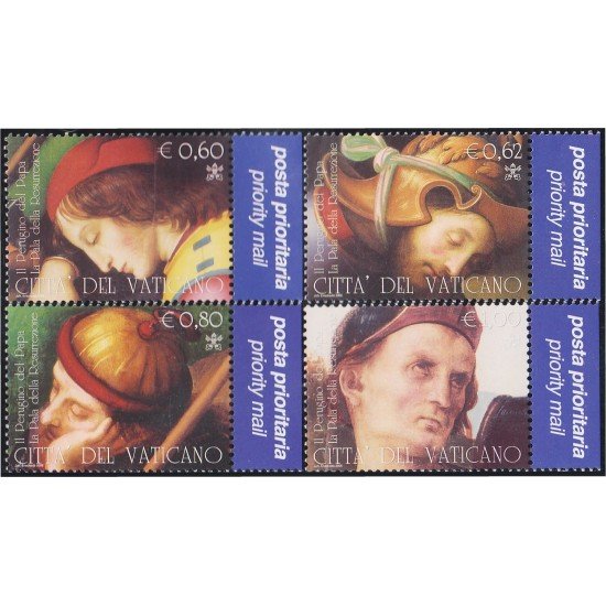 Vaticano 1370/73 2005 Il Perugino del Papa La pala de la resurrección MNH Vaticano 1370/73 2005 Il Perugino del Papa La pala de la resurrección MNH