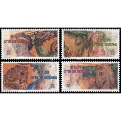 Vaticano 1318/21 2003 Detalles de los mosaicos de la basílica del Vaticano MNH