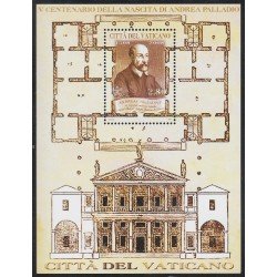 Vaticano HB 33 2008 V Centenario del nacimiento de Andrea Palladio MNH Vaticano HB 33 2008 V Centenario del nacimiento de Andrea Palladio MNH