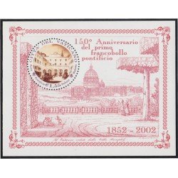 Vaticano HB 24 2002 150 Aniversario del 1º timbre fiscal pontificado MNH Vaticano HB 24 2002 150 Aniversario del 1º timbre fiscal pontificado MNH