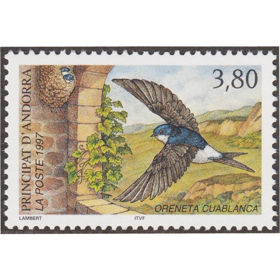 Andorra Francesa 488 1997 Ave Bird Golondrina MNH