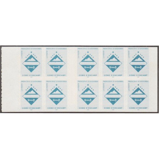 Andorra Francesa 485 Común de Encamp 1997 MNH autoadhesivos Carnet