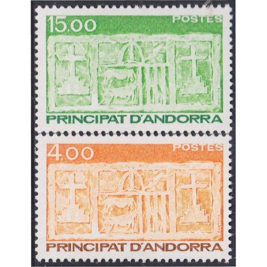Andorra Francesa 346/47 1986 Escudo primitivo del Vallés MNH