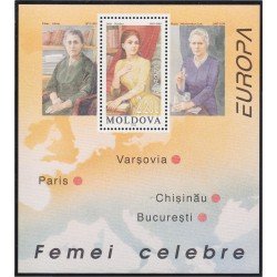Moldavia HB 11 1996 Europa Mujeres Célebres Julia Hasdeu MNH