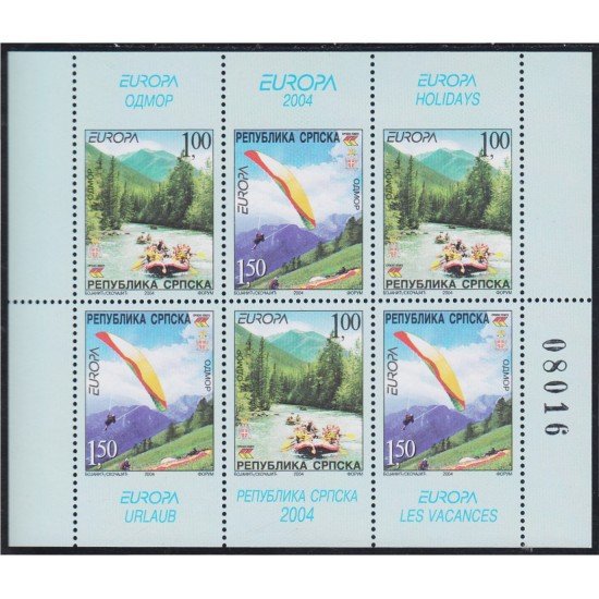 Bosnia y Herzegovina 278/79 2004 Vacaciones Deportes de verano MNH carnet Bosnia y Herzegovina 278/79 2004 Vacaciones Deportes de verano MNH carnet