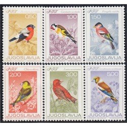 Yugoslavia 1177/82 1968 Pájaros diversos Birds MNH