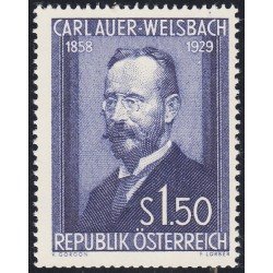 Austria Österreich 840 1954 Químico Carl Auer von Welsbach MNH