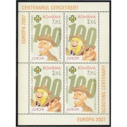 Rumanía Romania  HB 330 2007 Europa Centenario del Scoutismo MNH   