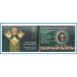 Estonia 2018 Cartera Of Coin Card Moneda 2€ conmemorativos Estados Bálticos 