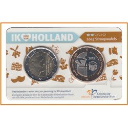 Holanda 2015 Cartera Oficial Coin Card Moneda 2 € + Medalla Stroopwafels Holanda 2015 Cartera Oficial Coin Card Moneda 2 € + Medalla Stroopwafels