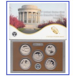 Estados Unidos USA 2017 Monedas 5 Coins 1/4 $ Set Proof 