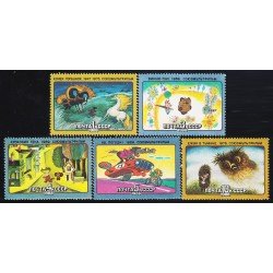 Rusia 5483/87 1988 Dibujos animados soviéticos MNH