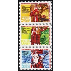 Rusia 5041/43 1983 Programa alimentario MNH