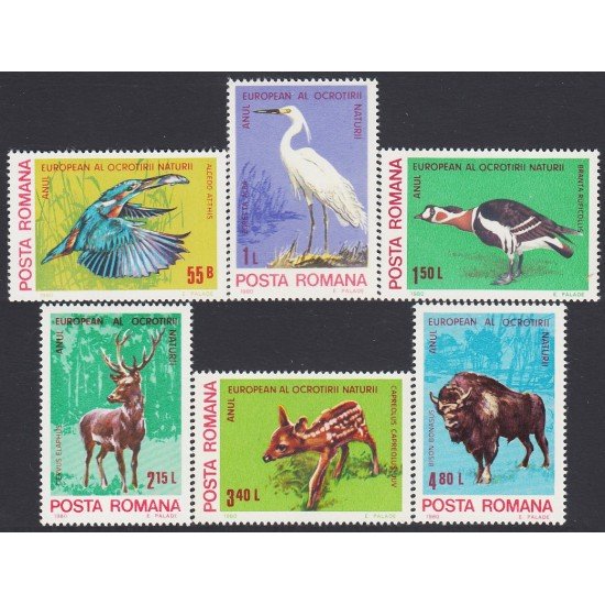 Rumanía  Romania 3271/76 1980 Año europeo de la protección de la naturaleza MNH