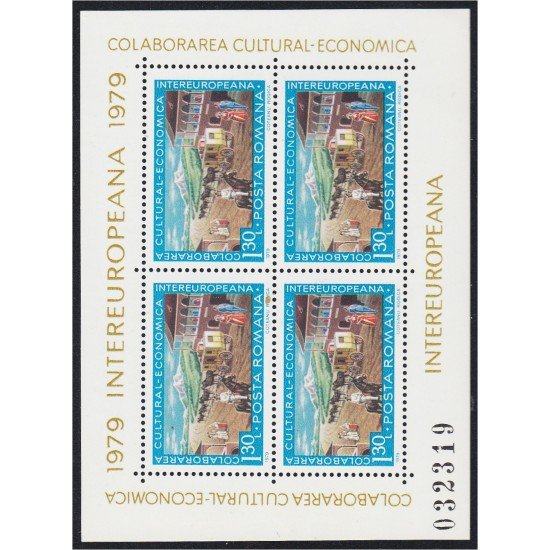 Rumanía  Romania 3148 1979 Minihojita Colaboración económica y cultural Europea MNH