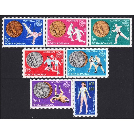 Rumanía  Romania 2984/90 1976 Medallas y juegos olímpicos en Montreal MNH