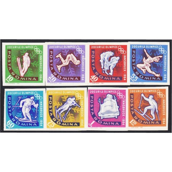 Rumanía Romania 1984/91 1964 9º Juegos olímpicos de invierno MNH sin dentar Rumanía Romania 1984/91 1964 9º Juegos olímpicos de invierno MNH sin dentar
