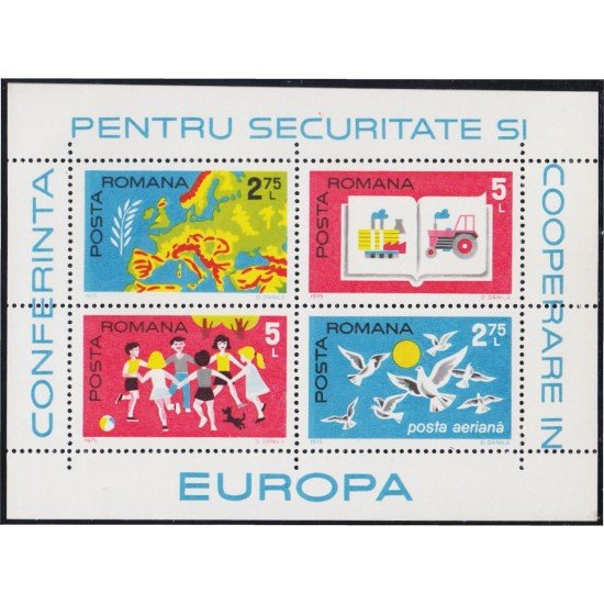 Rumanía HB 121 1975 Conferencia de Helsinki MNH