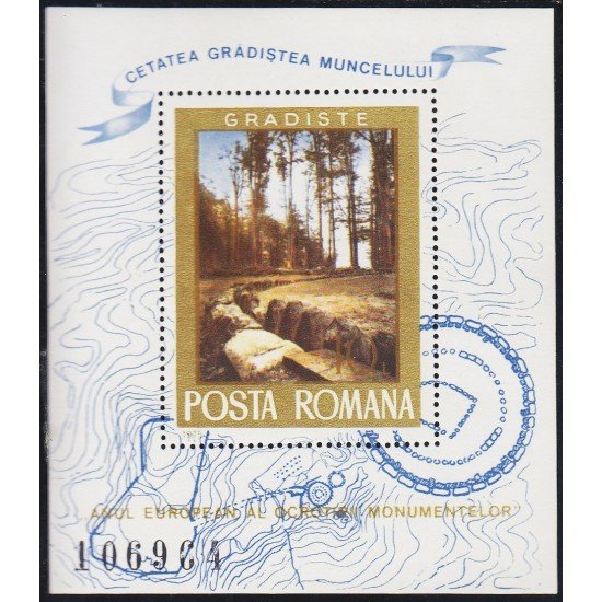 Rumanía HB 119 1975 Año europeo de la protección de monumentos MNH Rumanía HB 119 1975 Año europeo de la protección de monumentos MNH