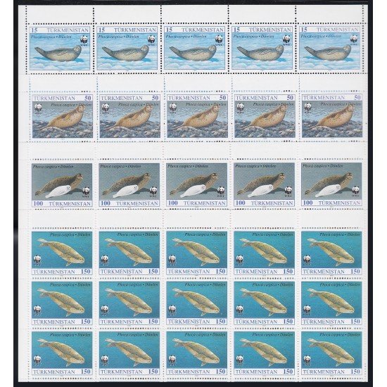Turkmenistan 40/43 Minipliego Animales en extinción Fauna Foca MNH Turkmenistan 40/43 Minipliego Animales en extinción Fauna Foca MNH