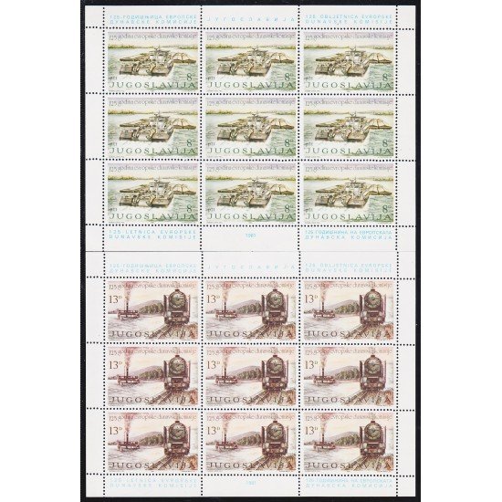 Yugoslavia 1789/90 1981 Minihojita 125 aniversario de la fundación de la Comisión Europea del Danubio MNH Yugoslavia 1789/90 1981 Minihojita 125 aniversario de la fundación de la Comisión Europea del Danubio MNH