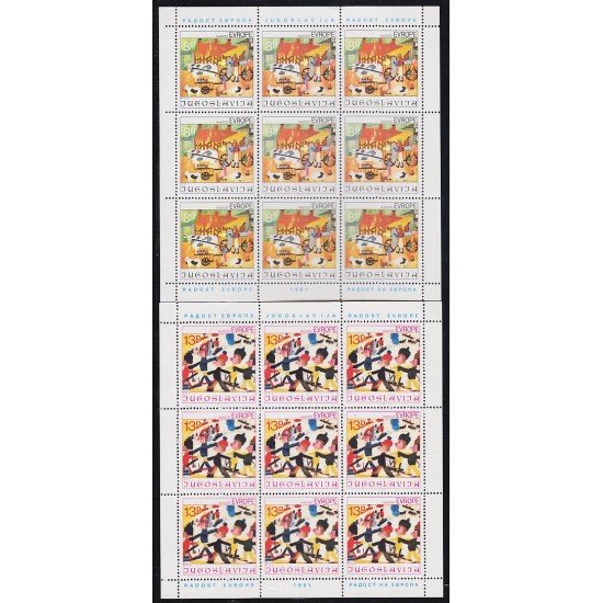 Yugoslavia 1787/88 1981 Minihojita Encuentro de infantes de Europa MNH