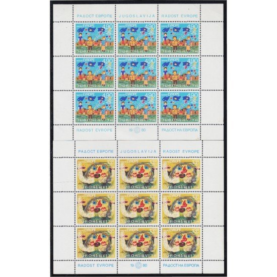 Yugoslavia 1740/41 1980 Minihojita Encuentro de infantes de Europa MNH Yugoslavia 1740/41 1980 Minihojita Encuentro de infantes de Europa MNH