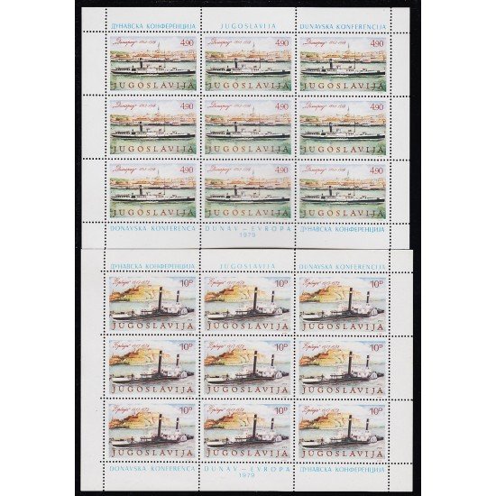 Yugoslavia 1699/00 1979 Minihojita Barco de vapor MNH