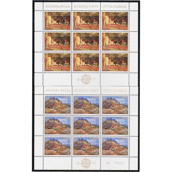 Yugoslavia 1573/74 1977 Minihojita Europa Paisajes MNH