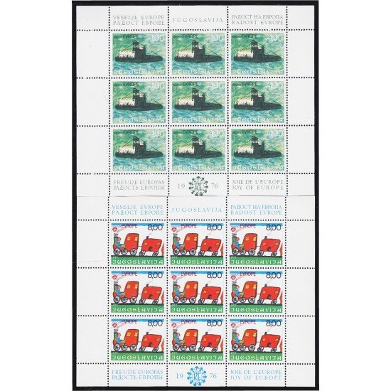 Yugoslavia 1553/54 1976 Minihojita Alegría de europa Infantes MNH