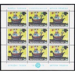 Yugoslavia 1405 1973 Minihojita Semana europea del infante MNH